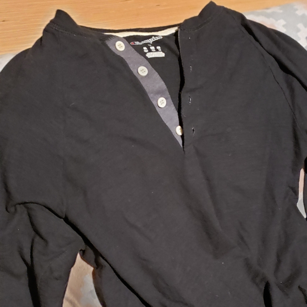 Champion Originals black Henley shirt